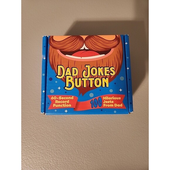 Dad Joke Button 100+ Funny Dad Jokes Novelty Talking White Elephant Gift NEW - Picture 1 of 7